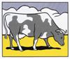 ROY LICHTENSTEIN Cow Triptych (Cow Going Abstract).